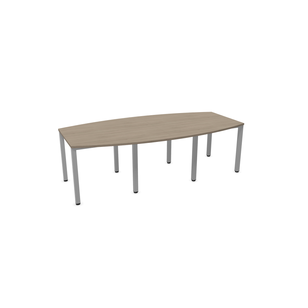 Конферентна маса Easy Space, T2, крака с квадратен профил, 2400х1200х740 мм, ПДЧ 25 мм, дъб Виченца