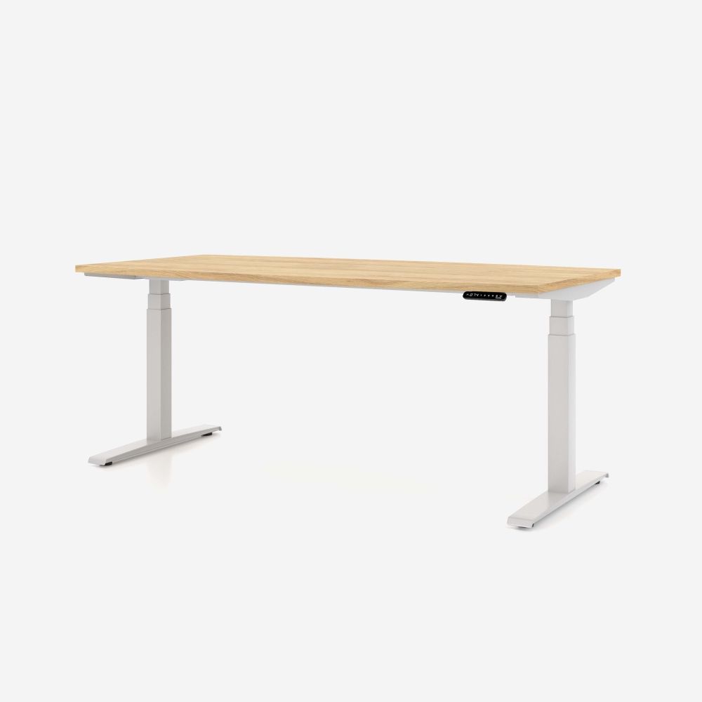 Конферентна маса eModel 3.0, T1, регулируема, квадр. профил, 1600х900х650-1310мм, ПДЧ 25 мм, хикория