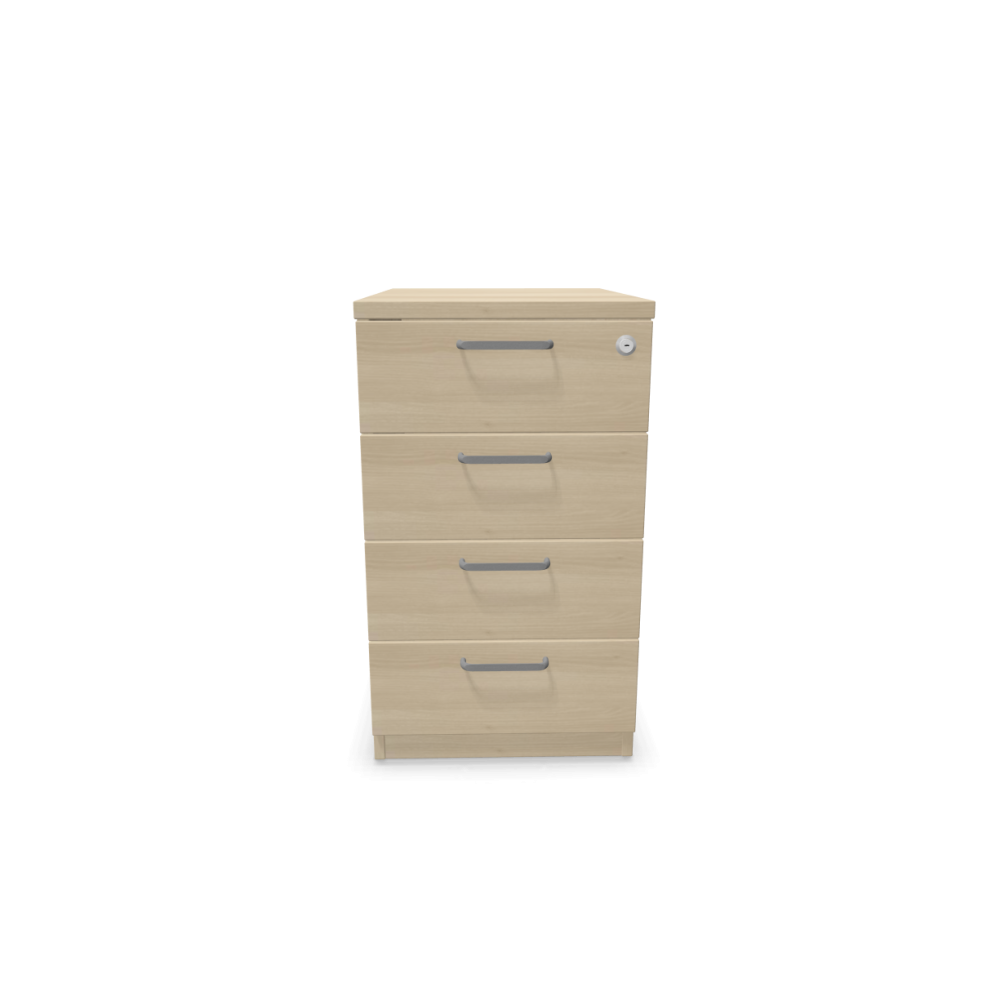 Контейнер с четири чекмеджета Easy Space 4D, 430х600х740мм, ПДЧ 18 мм, акация