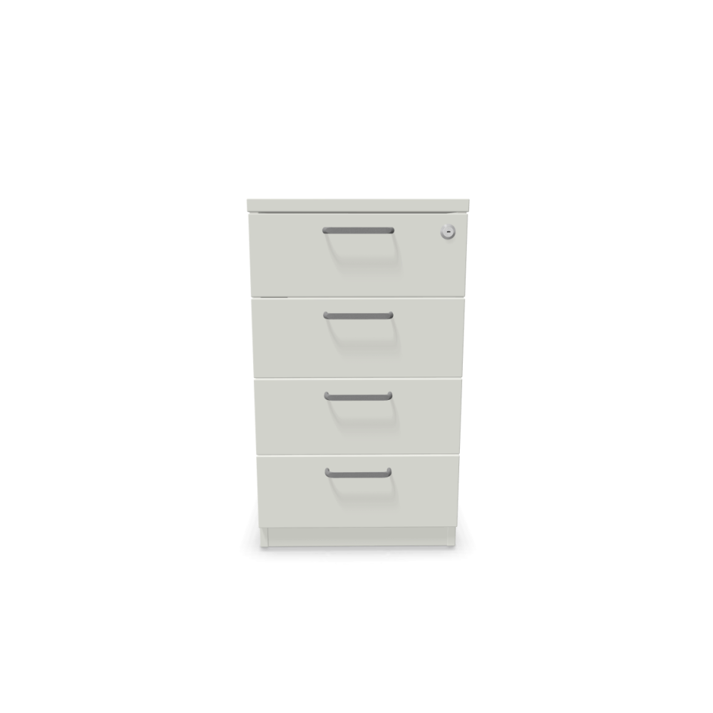 Контейнер с четири чекмеджета Easy Space 4D, 430х600х740мм, ПДЧ 18 мм, бял