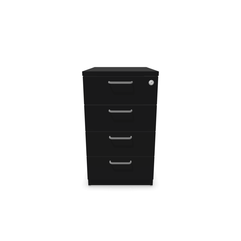 Контейнер с четири чекмеджета Easy Space 4D, 430х600х740мм, ПДЧ 18 мм, черен