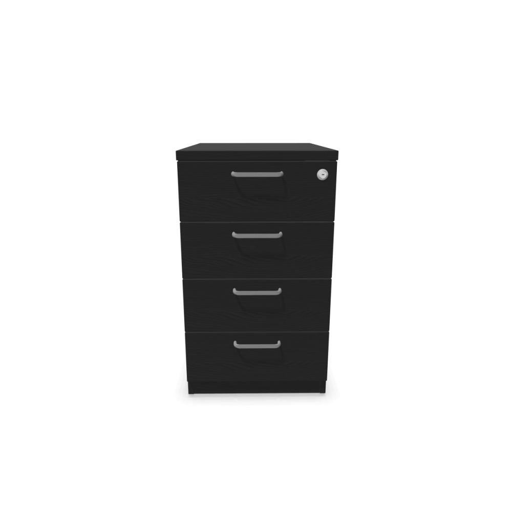 Контейнер с четири чекмеджета Easy Space 4D, 430х600х740мм, ПДЧ 18 мм, черен графит