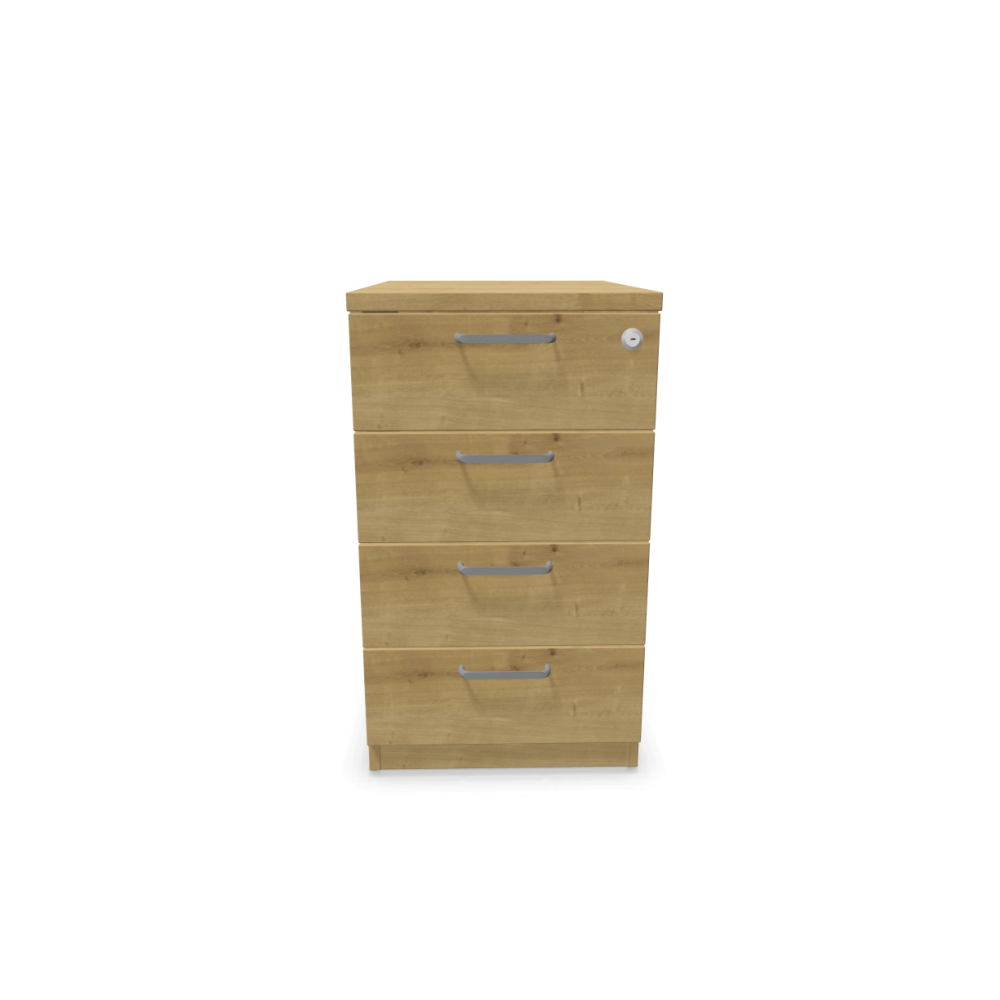 Контейнер с четири чекмеджета Easy Space 4D, 430х600х740мм, ПДЧ 18 мм, дъб Хамилтън