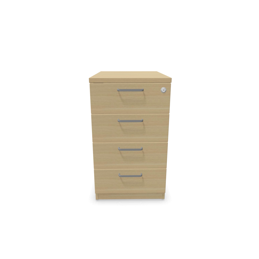 Контейнер с четири чекмеджета Easy Space 4D, 430х600х740мм, ПДЧ 18 мм, дъб Кайзерберг