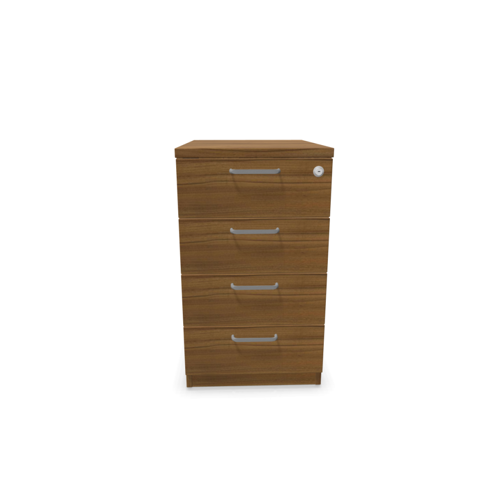 Контейнер с четири чекмеджета Easy Space 4D, 430х600х740мм, ПДЧ 18 мм, орех Дижон