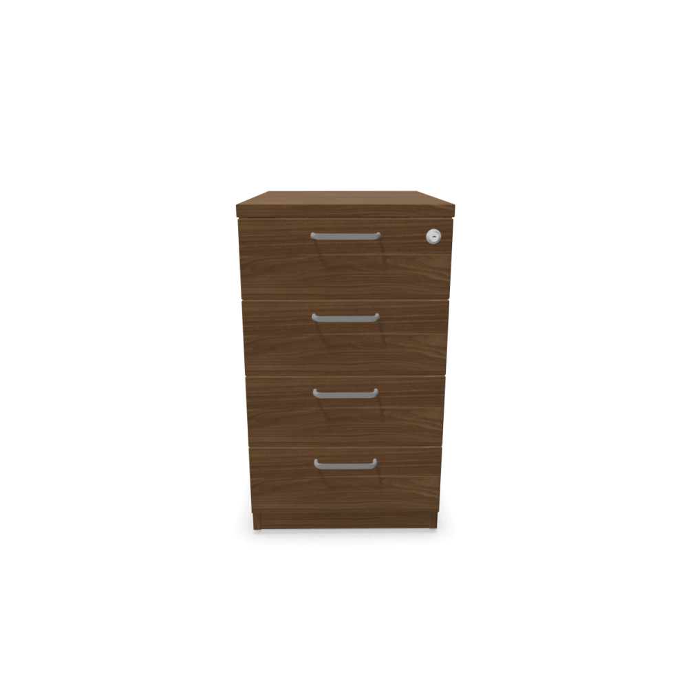 Контейнер с четири чекмеджета Easy Space 4D, 430х600х740мм, ПДЧ 18 мм, орех Линкълн