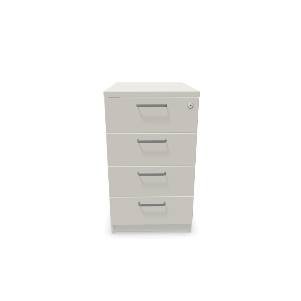 Контейнер с четири чекмеджета Easy Space 4D, 430х600х740мм, ПДЧ 18 мм, светлосив