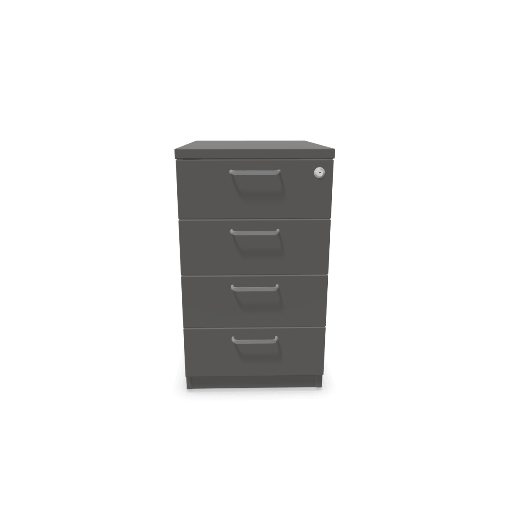 Контейнер с четири чекмеджета Easy Space 4D, 430х600х740мм, ПДЧ 18 мм, тъмносив