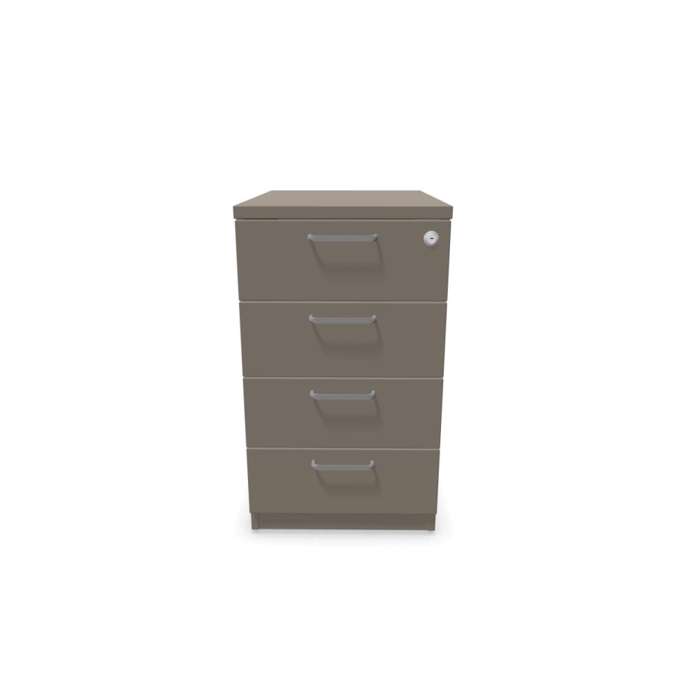 Контейнер с четири чекмеджета Easy Space 4D, 430х600х740мм, ПДЧ 18 мм, трюфел