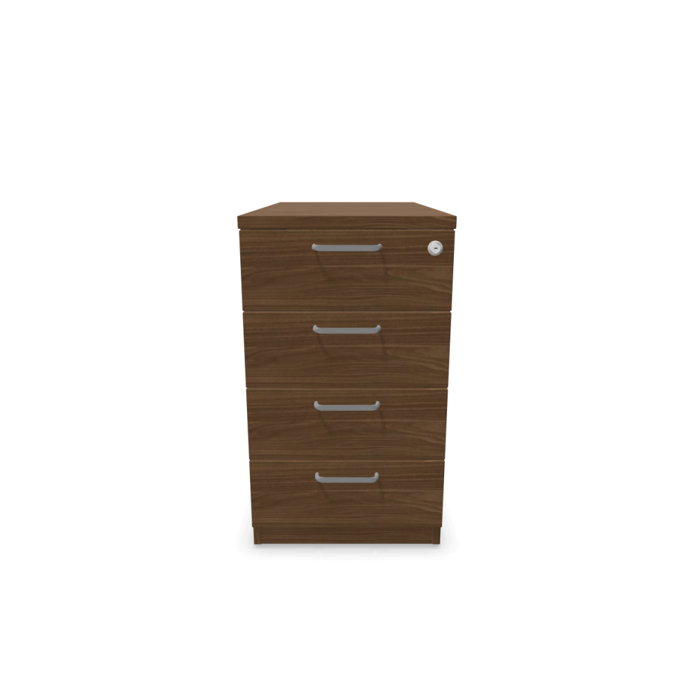 Контейнер с четири чекмеджета Easy Space 4D, 430х800х740мм, ПДЧ 18 мм, орех Линкълн