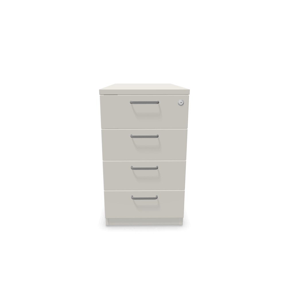 Контейнер с четири чекмеджета Easy Space 4D, 430х800х740мм, ПДЧ 18 мм, светлосив