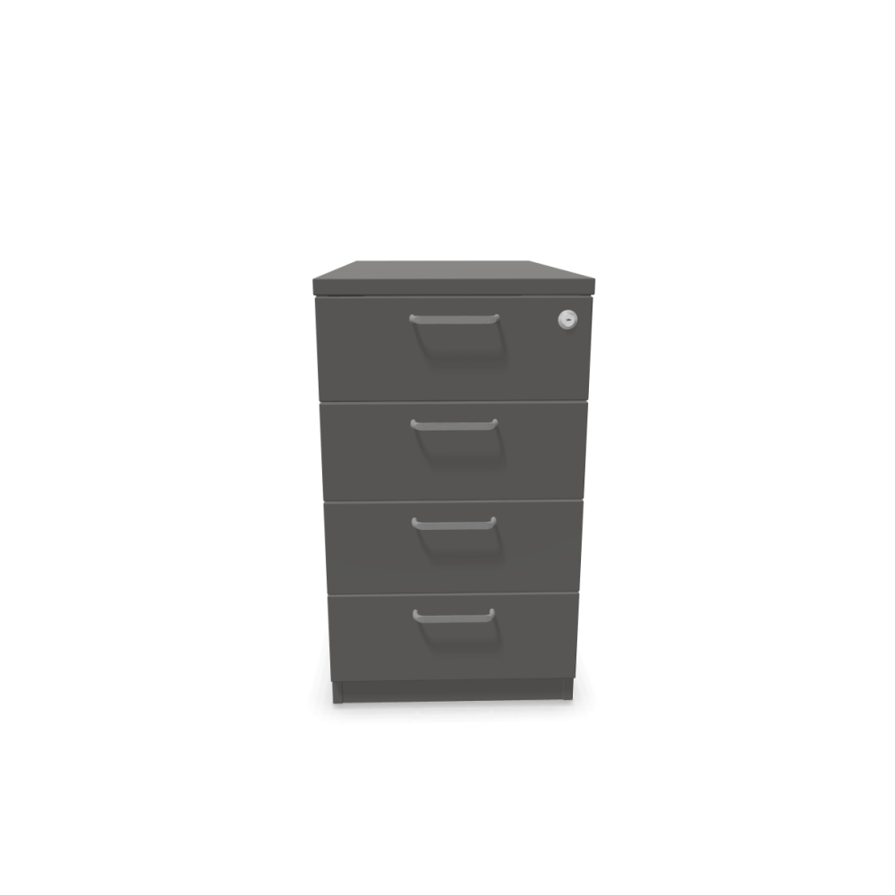 Контейнер с четири чекмеджета Easy Space 4D, 430х800х740мм, ПДЧ 18 мм, тъмносив