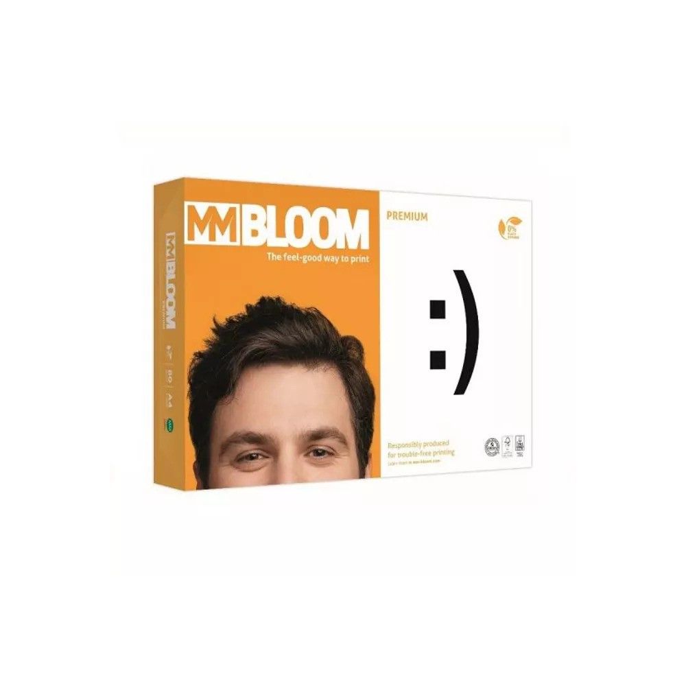 Копирна хартия Bloom Premium, А3, 80 г, бяла, CIE белота 161, PEFC, пакет 500 л.