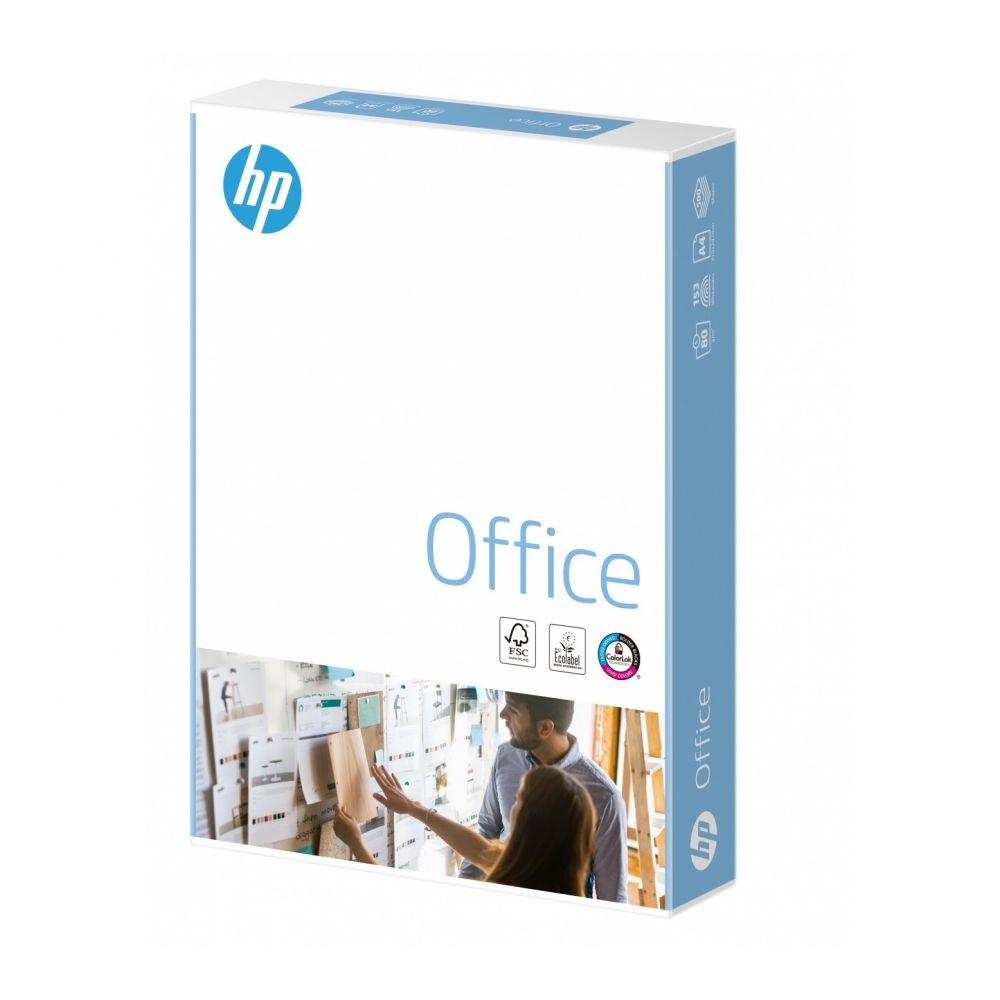 Копирна хартия HP Office, А4, 80 г, бяла, CIE белота 153, PEFC, пакет 500 л.
