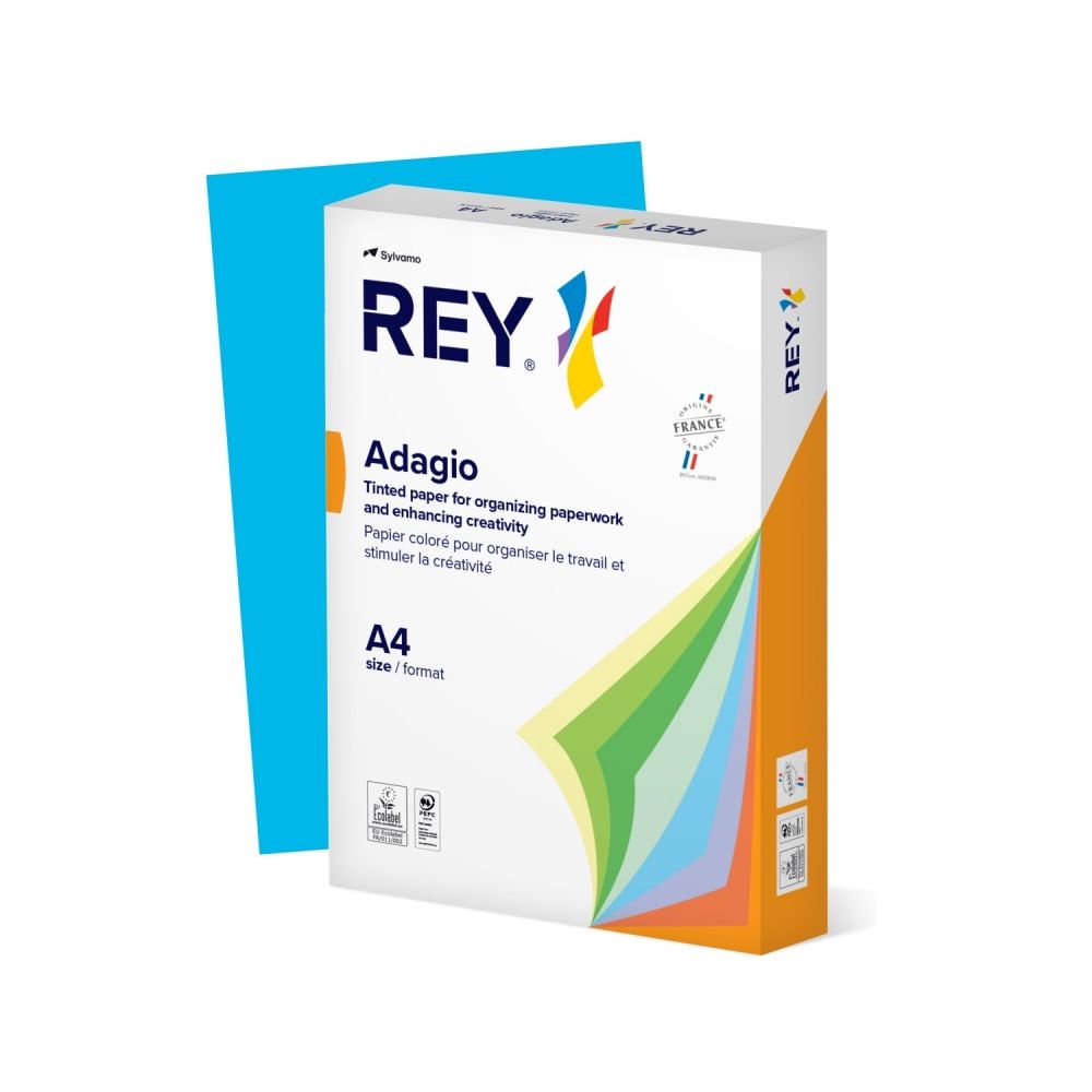 Копирна хартия REY Adagio, A4, 80 г, наситен цвят Dark Blue (51), пакет 500 л.