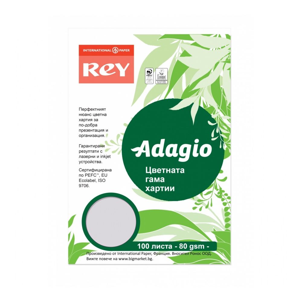 Копирна хартия REY Adagio, A4, 80 г, наситен цвят Lavender (61), пакет 100 л.