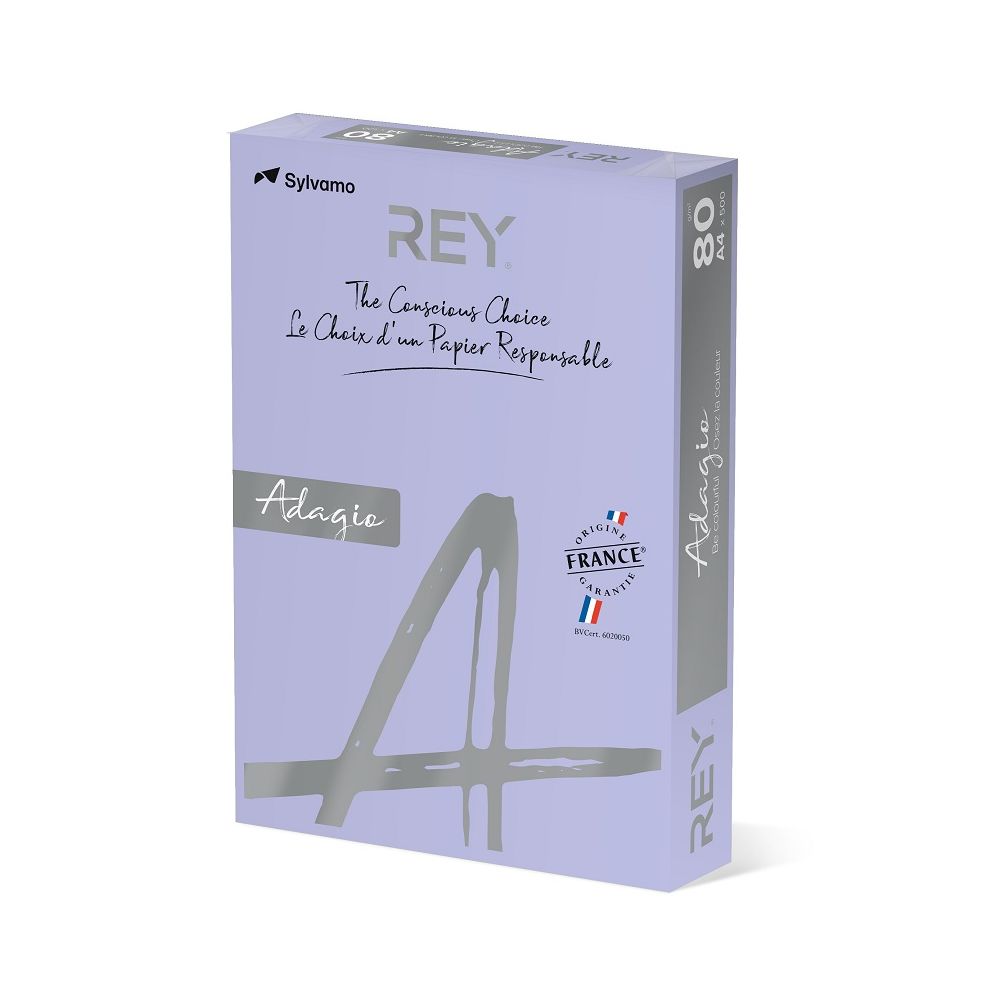 Копирна хартия REY Adagio, A4, 80 г, наситен цвят Lavender (61), пакет 500 л.