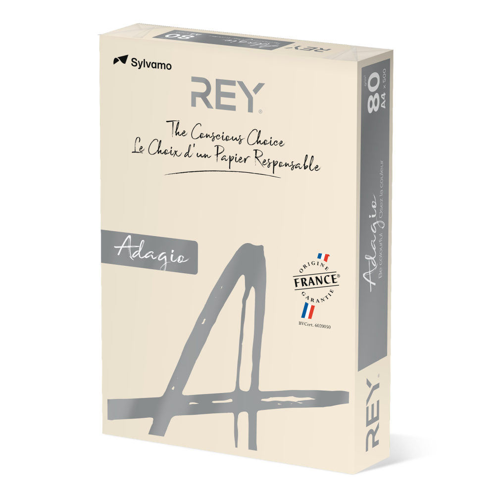 Копирна хартия REY Adagio, A4, 80 г, пастелен цвят Ivory (93), пакет 500 л.