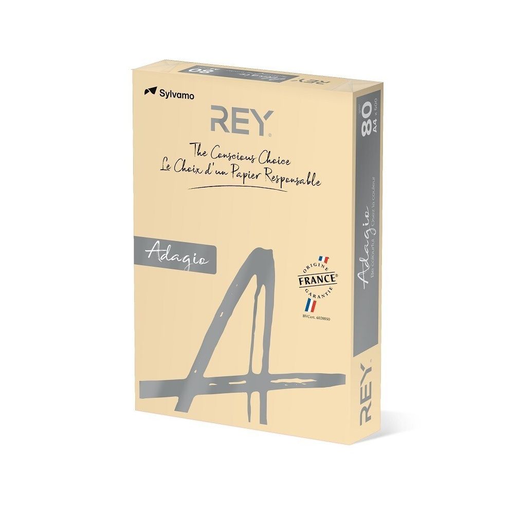 Копирна хартия REY Adagio, A4, 80 г, пастелен цвят Sand (38), пакет 500 л.
