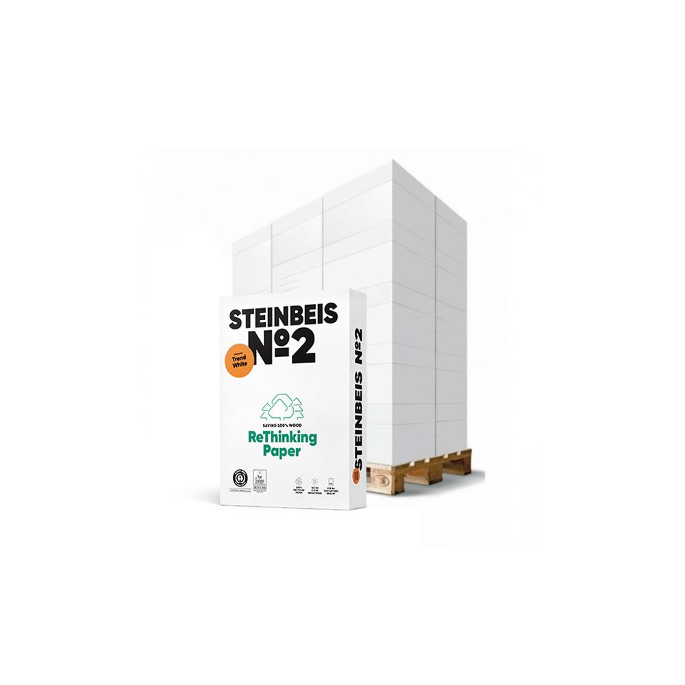 Копирна хартия STEINBEIS №2 ReThinking, А4, 80 г, 100% рециклирана, CIE белота 85, палет 200 х 500 л