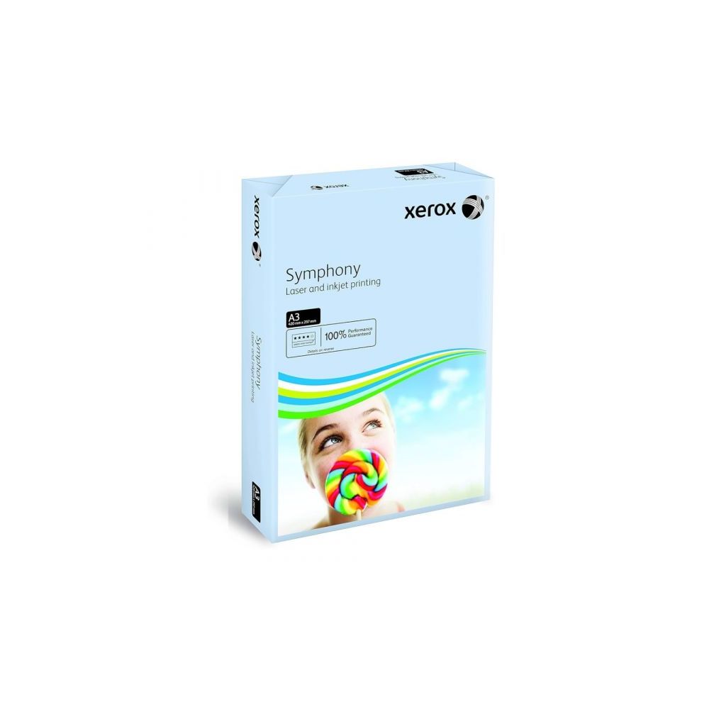 Копирна хартия Xerox Symphony, A3, 80 г, пастелен цвят Blue (3R91953), пакет 500 л.