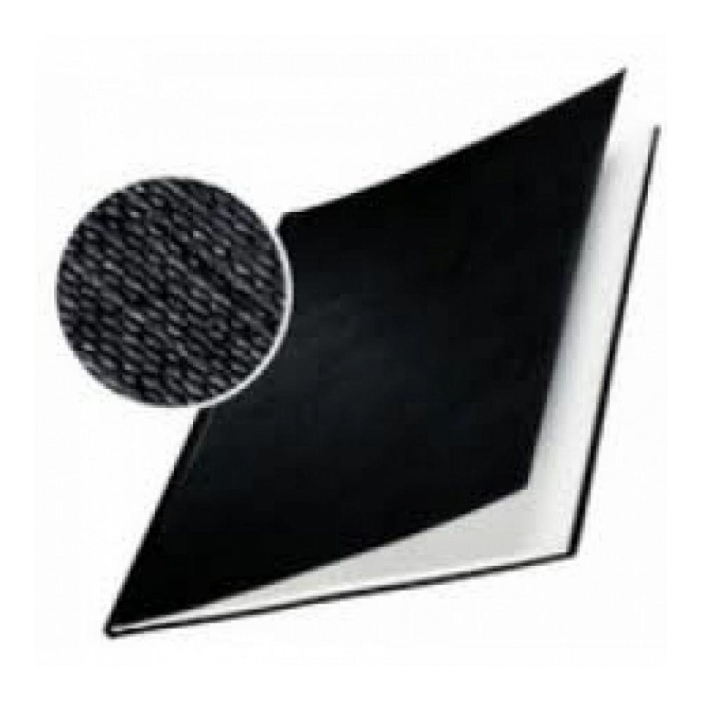 Корици за подвързване LEITZ Linen, A4, картон 1.75 мм, гръб 28 мм, 246-280 л, черни, 10 бр.