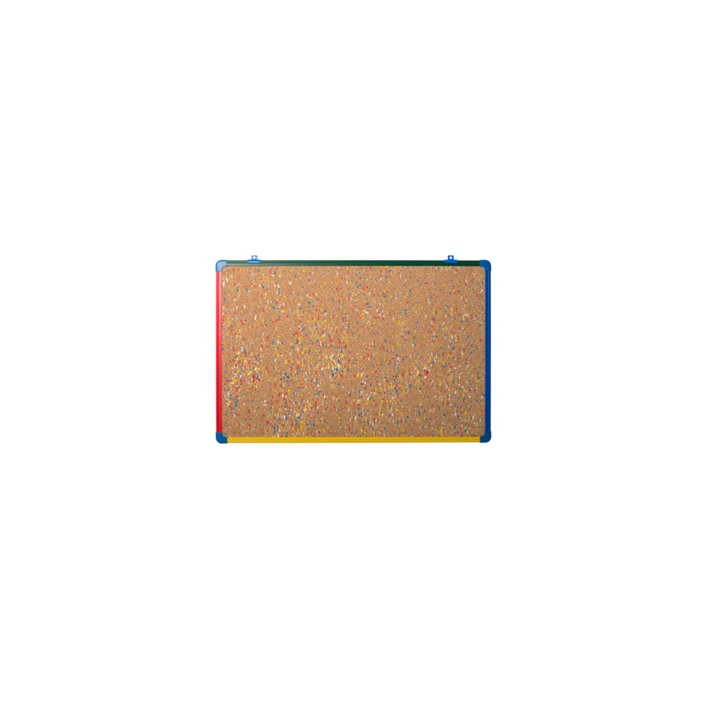 Коркова дъска Bi-Office Schoolmate, 600х450 мм, цветна РР рамка