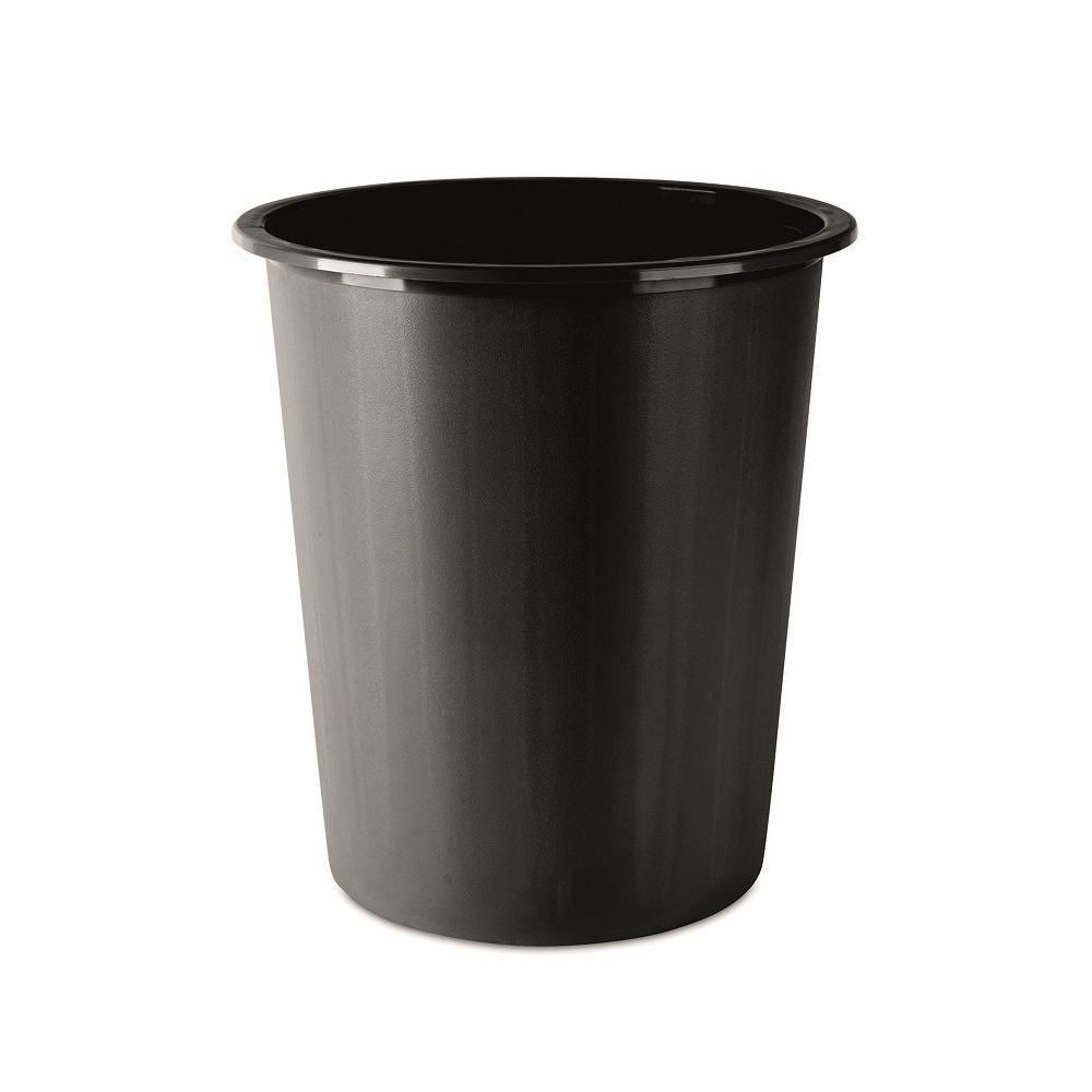 Кош DONAU, 14 л, PP, плътен, черен