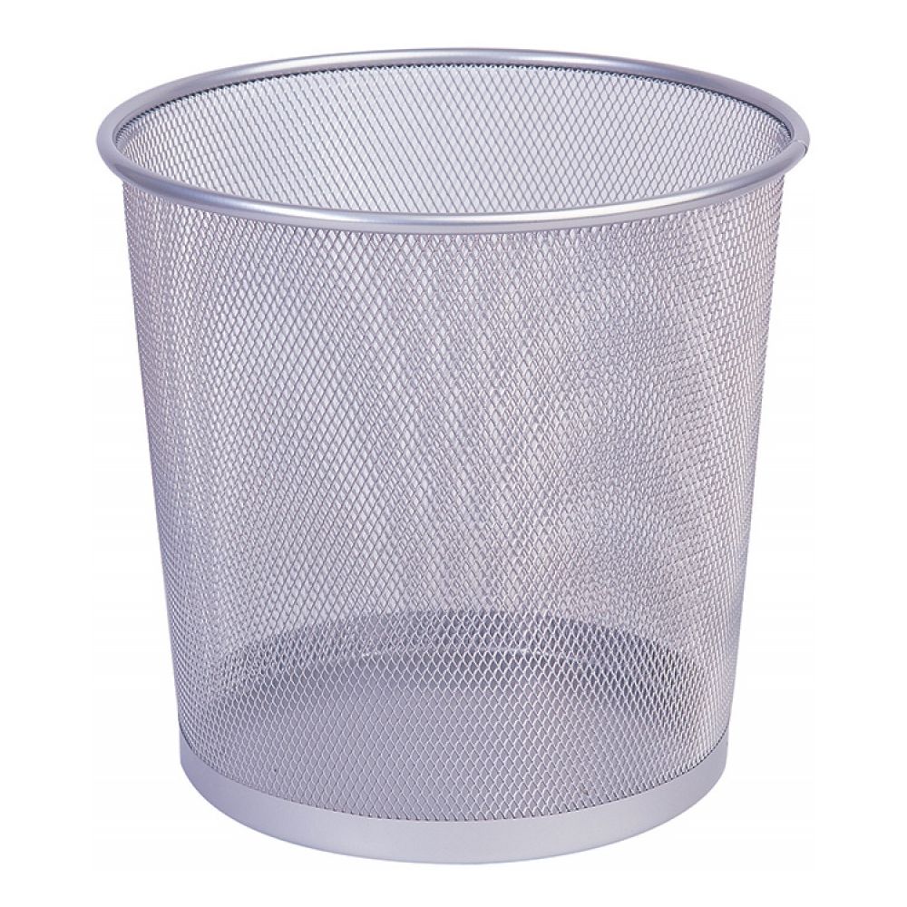Кош Q-CONNECT, метална мрежа, 12 л, 265x210x280 мм, сив