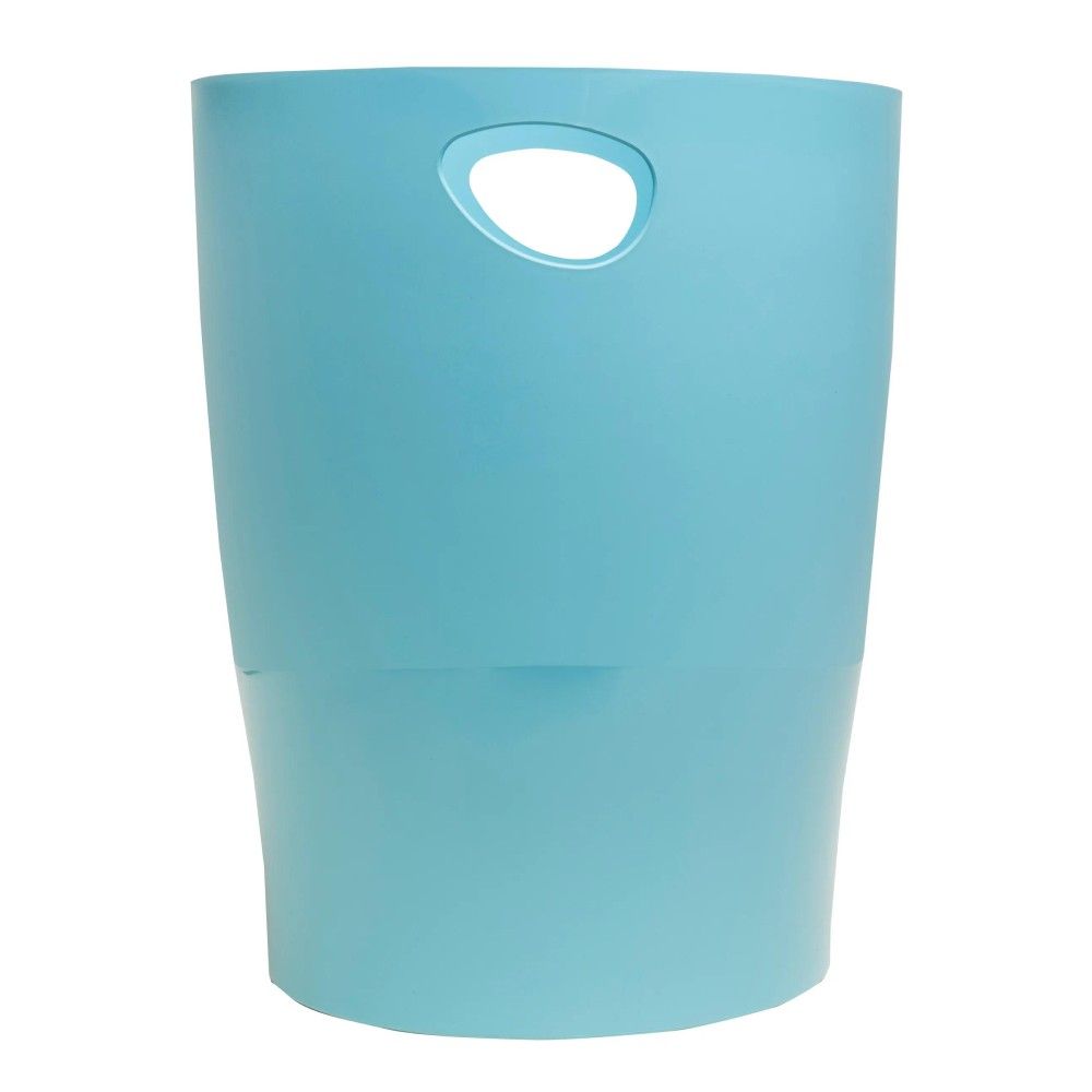 Кош за хартия EXACOMPTA POP'N CO , 15 л, 263x263x335 мм, рециклиран PP, плътен, тюркоаз