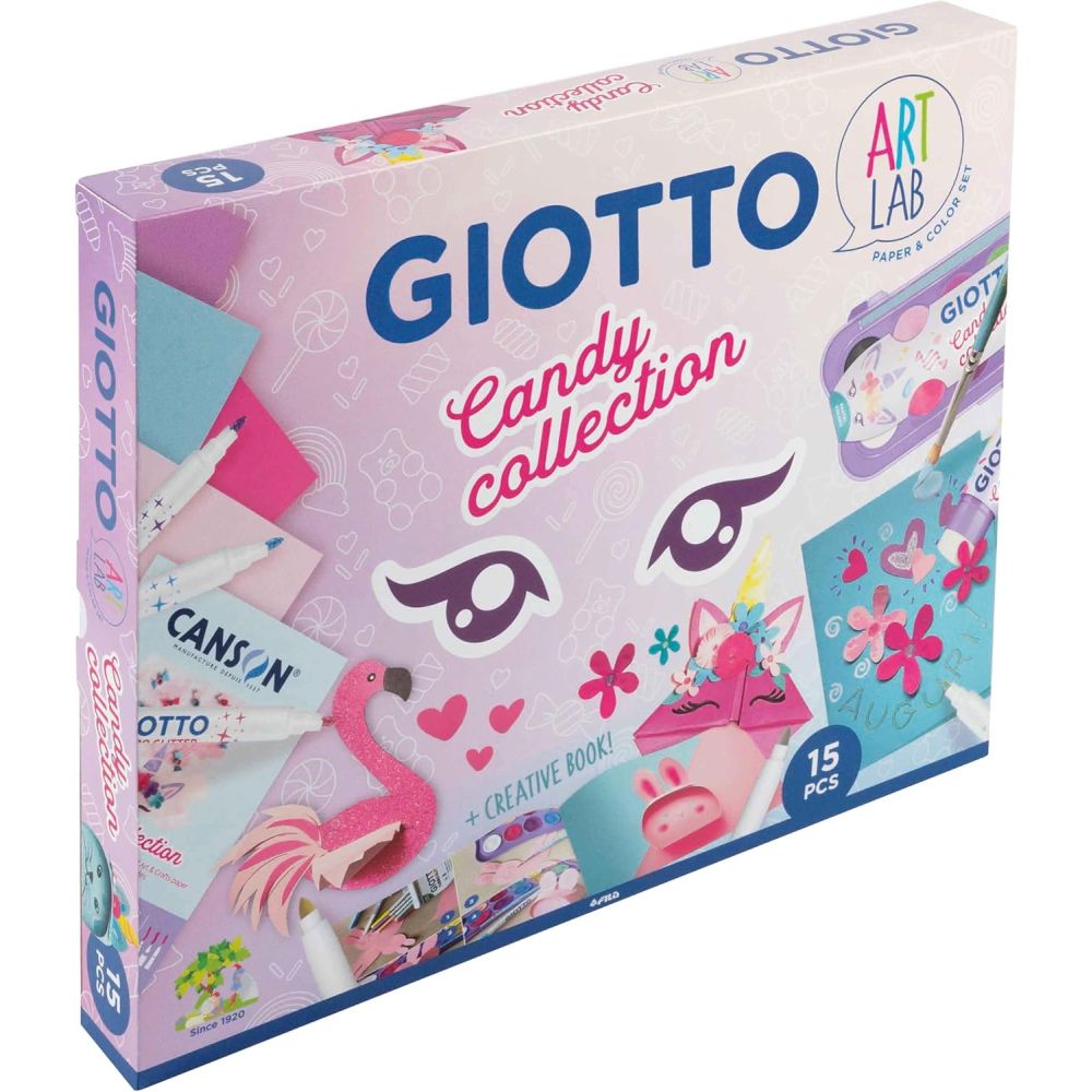 Креативен комплект GIOTTO Art Lab Candy Collection, акварелни бои, флумастери и маркери
