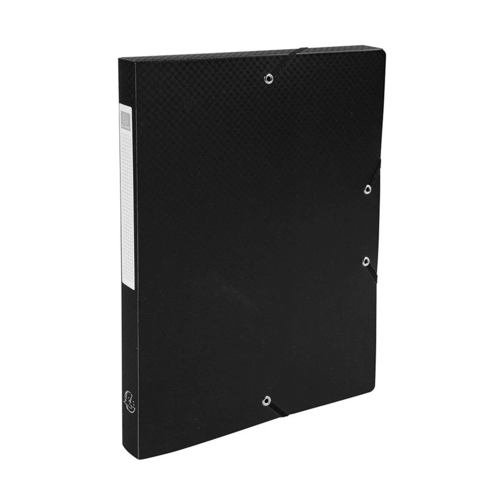 Кутия за документи с ластик EXACOMPTA OpaK, 250х330х25 мм, A4, РР 700 mic, черна