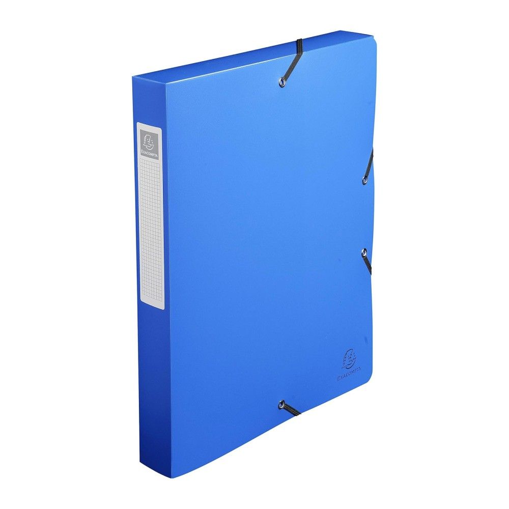Кутия за документи с ластик EXACOMPTA OpaK, 250х330х40 мм, A4, РР 700 mic, синя
