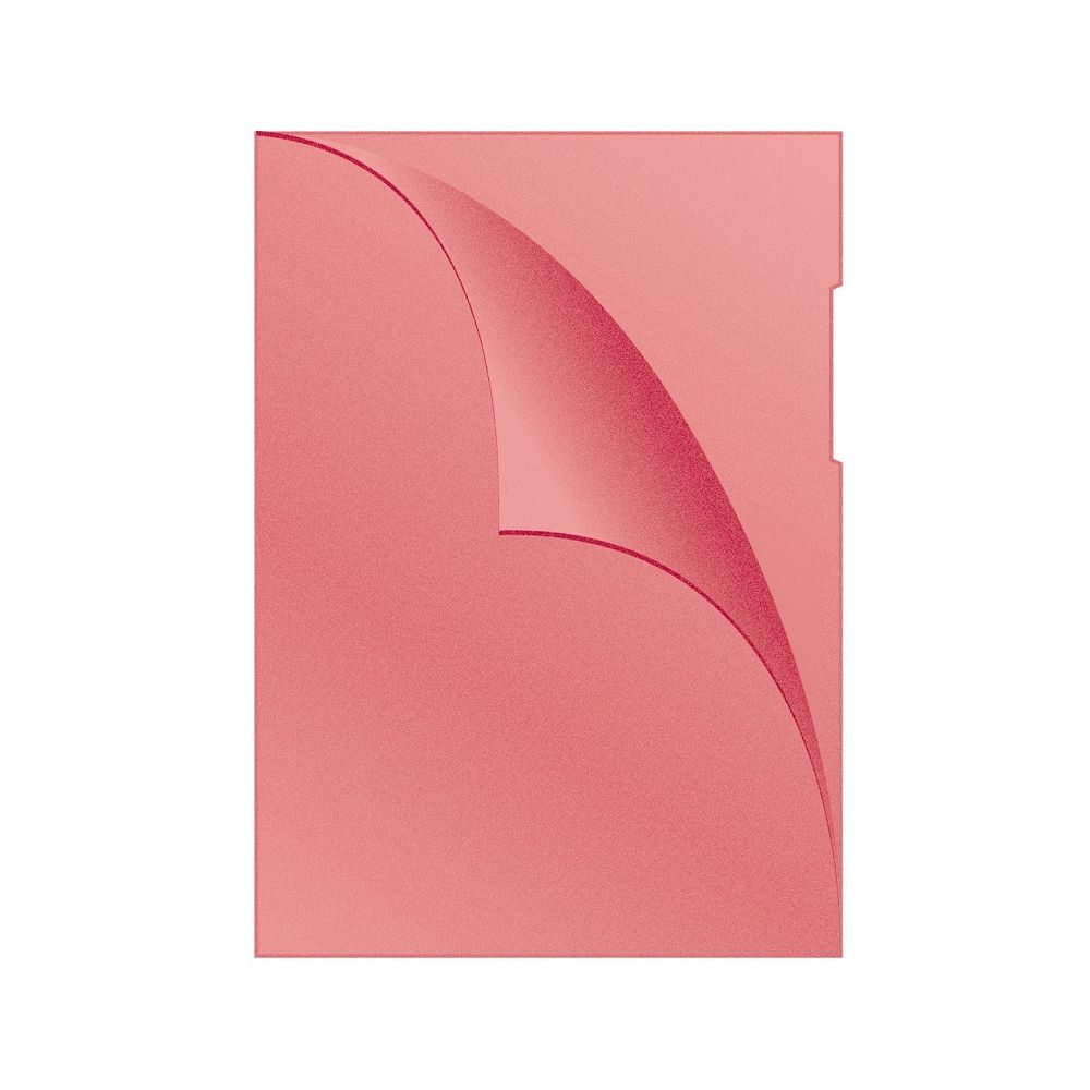 L-образен джоб Q-CONNECT, A4, РР 120 mic, мат, прозрачно червен