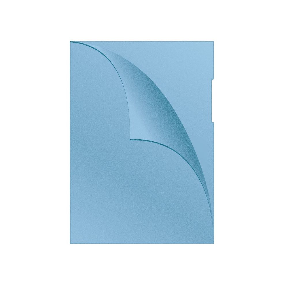 L-образен джоб Q-CONNECT, A4, РР 120 mic, мат, прозрачно син