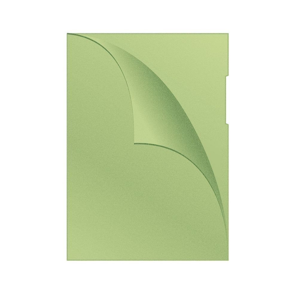 L-образен джоб Q-CONNECT, A4, РР 120 mic, мат, прозрачно зелен