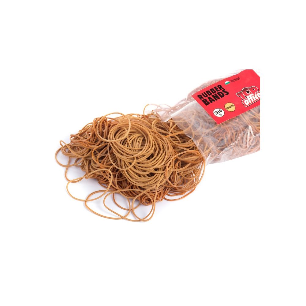 Ластици OFFICE PRODUCTS, каучукови, ф50 мм, 1.5х1.5 мм, натурален цвят, опаковка 500 г