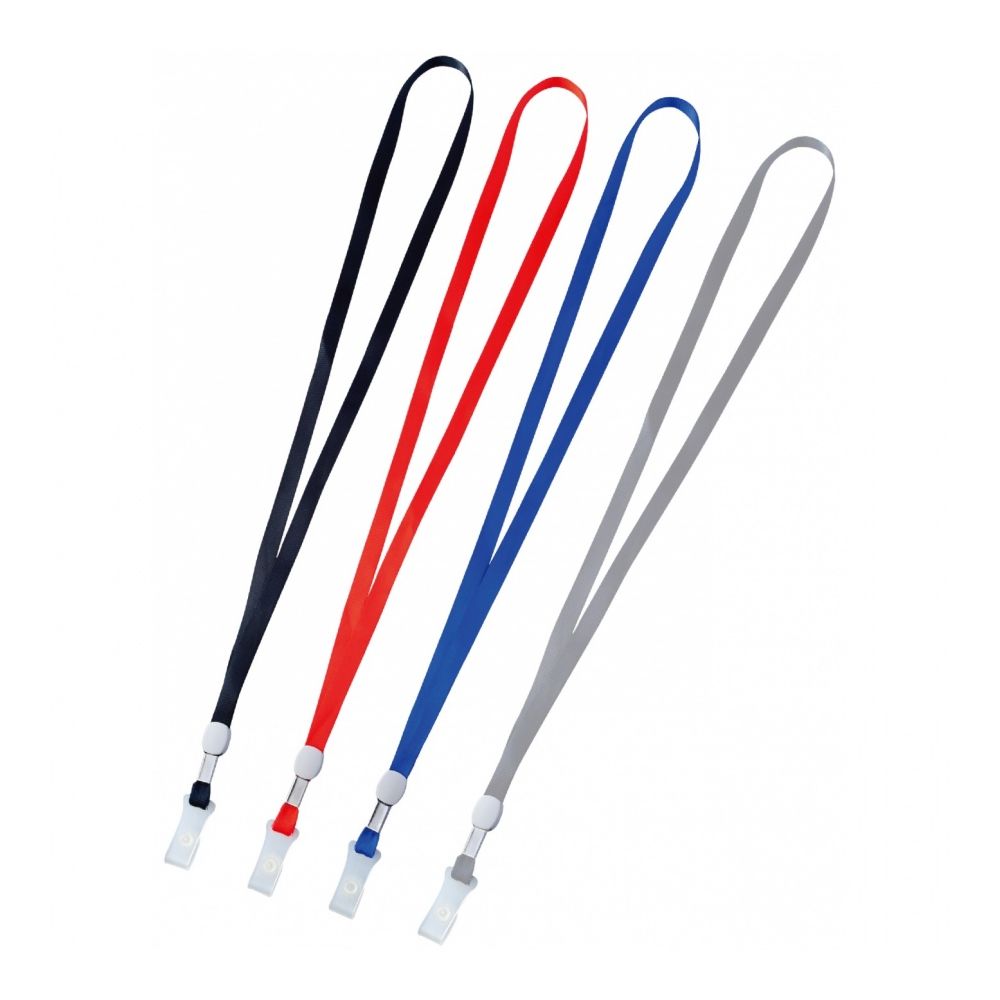 Лента за бадж Deli Extend E5764, с клипс, дължина 480 мм, текстилна, червена