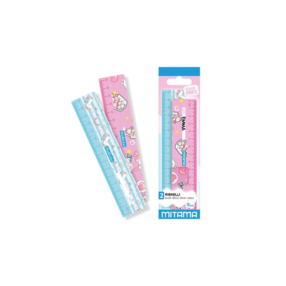 Линии 15 см MITAMA Good Vibes, за момиче, опаковка 2 бр.