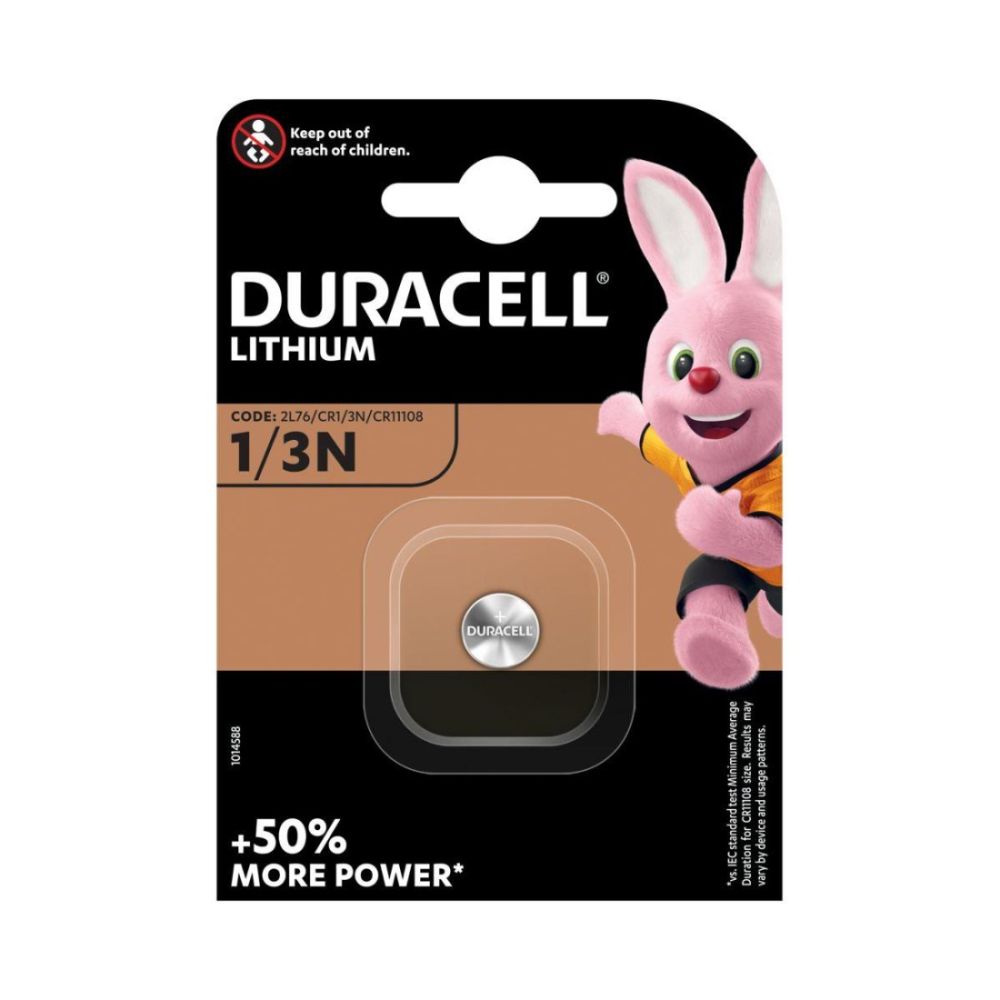 Литиева батерия Duracell CR 1/3, 3 V за глюкомери и фото Duracell DL1/3N, блистер 1 бр.
