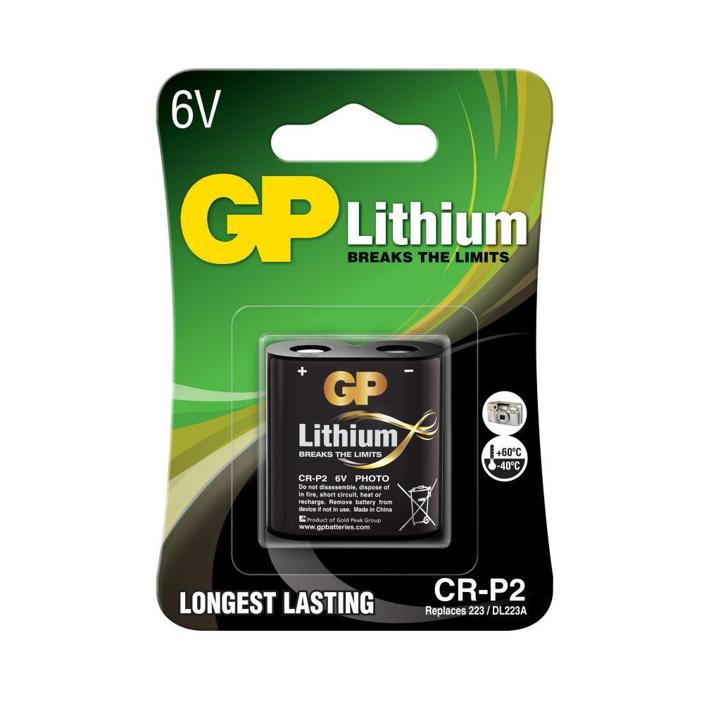Литиева батерия GP, фото CR-P2, 3 V, блистер 1 бр. Литиева батерия GP, фото CR-P2, 3 V, блистер 1 бр.
