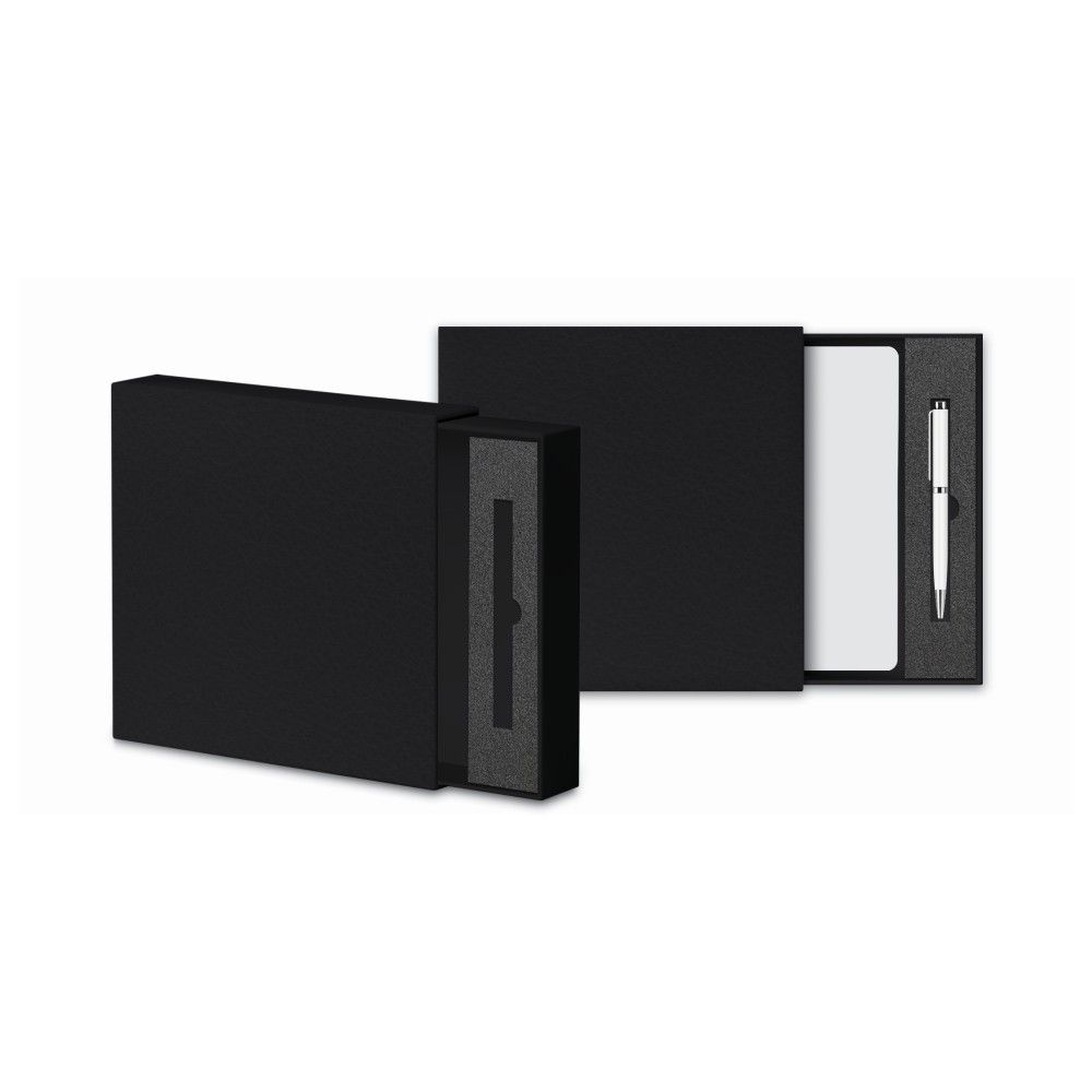 Луксозна кутия за подаръци Lastva Black A5 луксозна текстура, място за химикал, черна