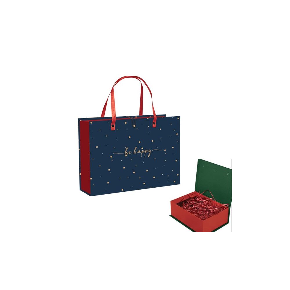 Луксозна кутия за подаръци преносима LASTVA Noel, с дръжки, 250x180x80 мм