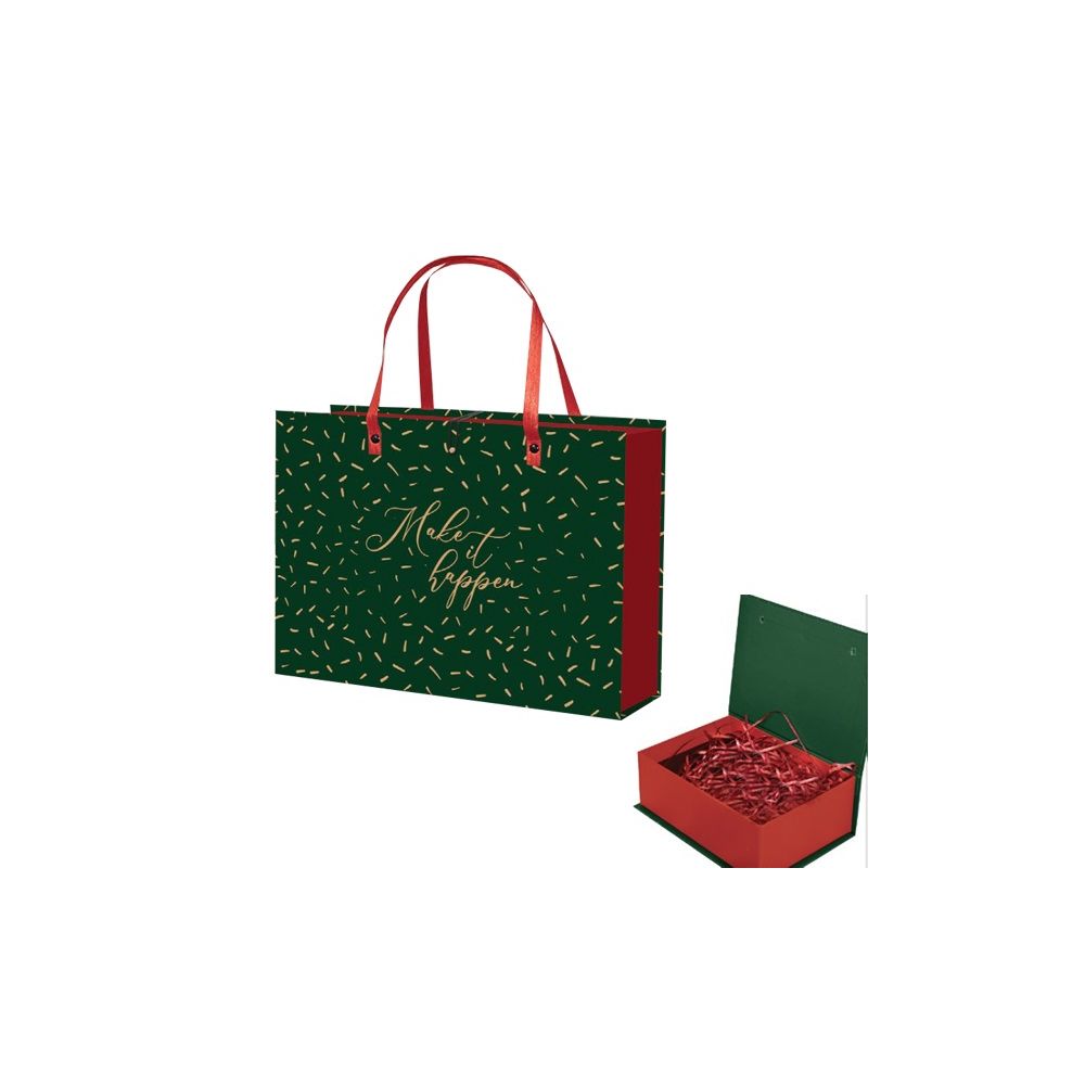 Луксозна кутия за подаръци преносима LASTVA Noel, с дръжки, 330x240x95 мм