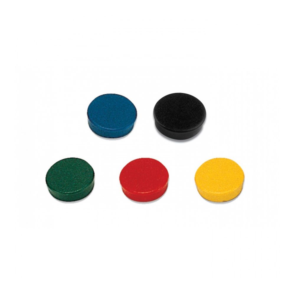 Магнити за бяла дъска Bi-Office, усилени, цветни, Ф15 мм, 10 бр.