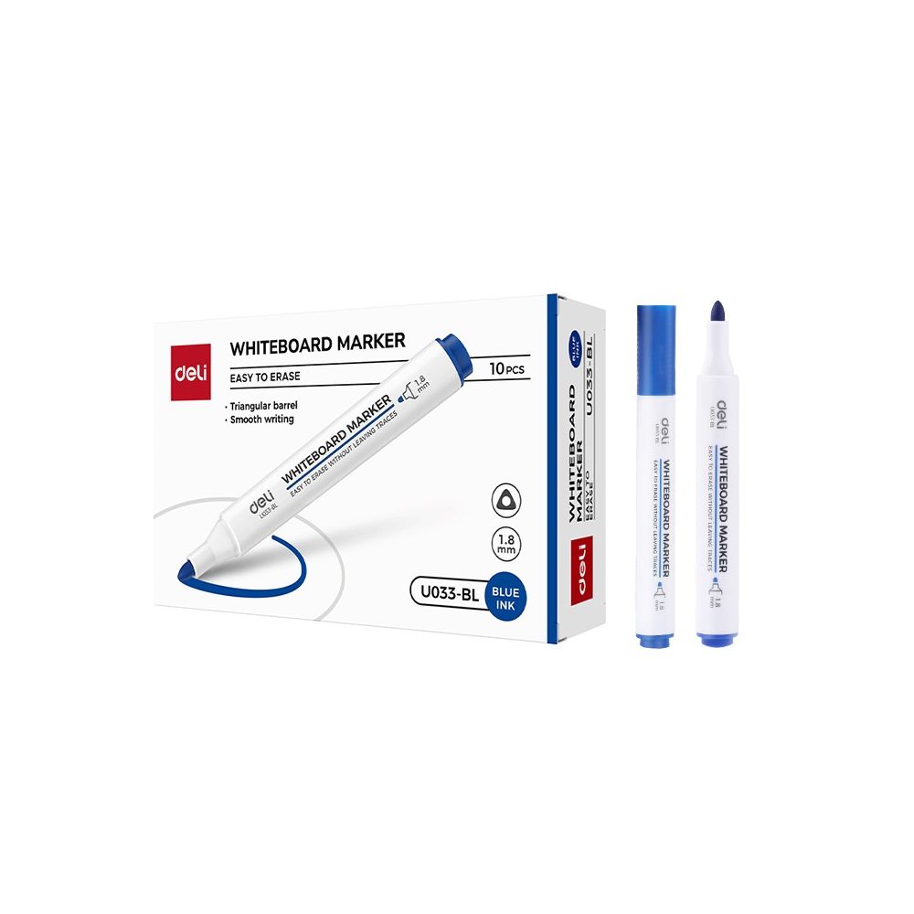 Маркер за бяла дъска Deli EU033-BL, объл връх 1.8 мм, син