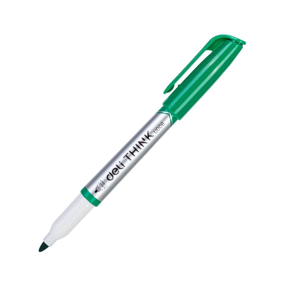 Маркер за бяла дъска Deli think EU00650, объл връх 1.2 мм, зелен