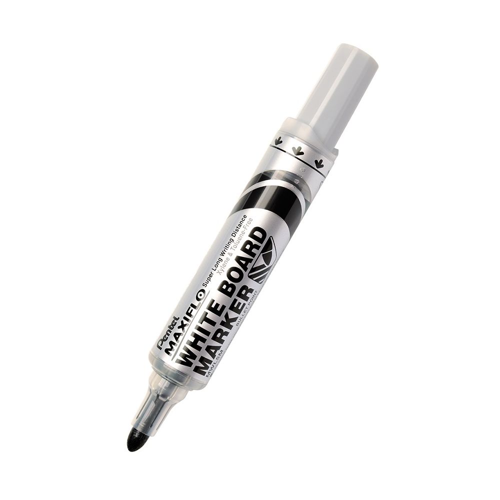 Маркер за бяла дъска Pentel Maxiflo, объл връх 6 мм, черен
