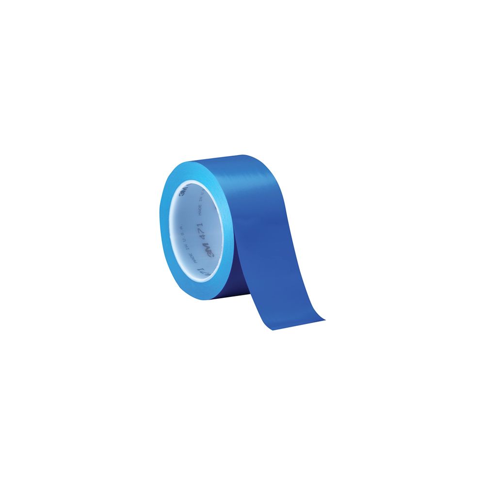 Маркираща предпазна лента за повърхности 3М Vinyl 471, 50 мм х 33 м, самозалепваща, синя