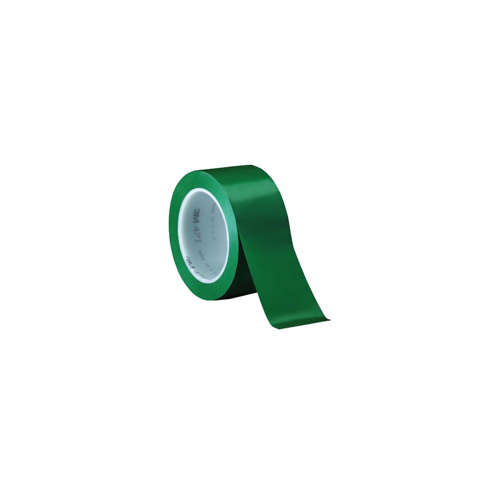 Маркираща предпазна лента за повърхности 3М Vinyl 471, 50 мм х 33 м, самозалепваща, зелена